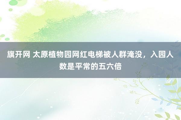 旗开网 太原植物园网红电梯被人群淹没，入园人数是平常的五六倍