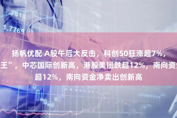扬帆优配 A股午后大反击，科创50狂涨超7%，寒武纪登顶“股王”，中芯国际创新高，港股美团跌超12%，南向资金净卖出创新高