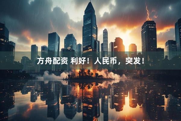 方舟配资 利好！人民币，突发！